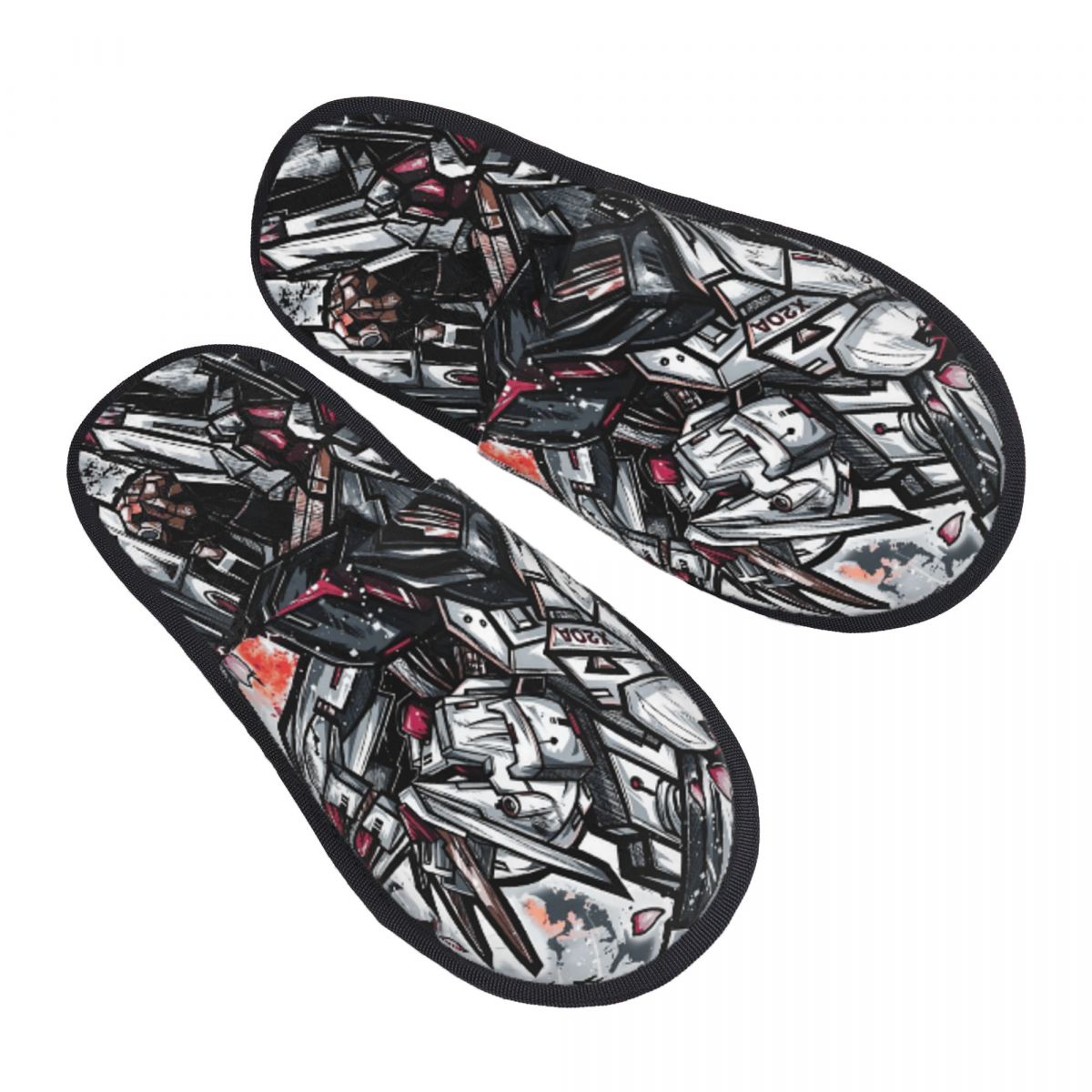 Insole Memory Foam - รองเท้าแตะห้องนอนลายโมบิลสูทกันดัม พร้อมพื้นรองเท้าเมมโมรี่โฟม ของขวัญสำหรับผู้หญิงและผู้ชาย รองเท้าใส่ในบ้านพร้อมพื้นกันลื่น