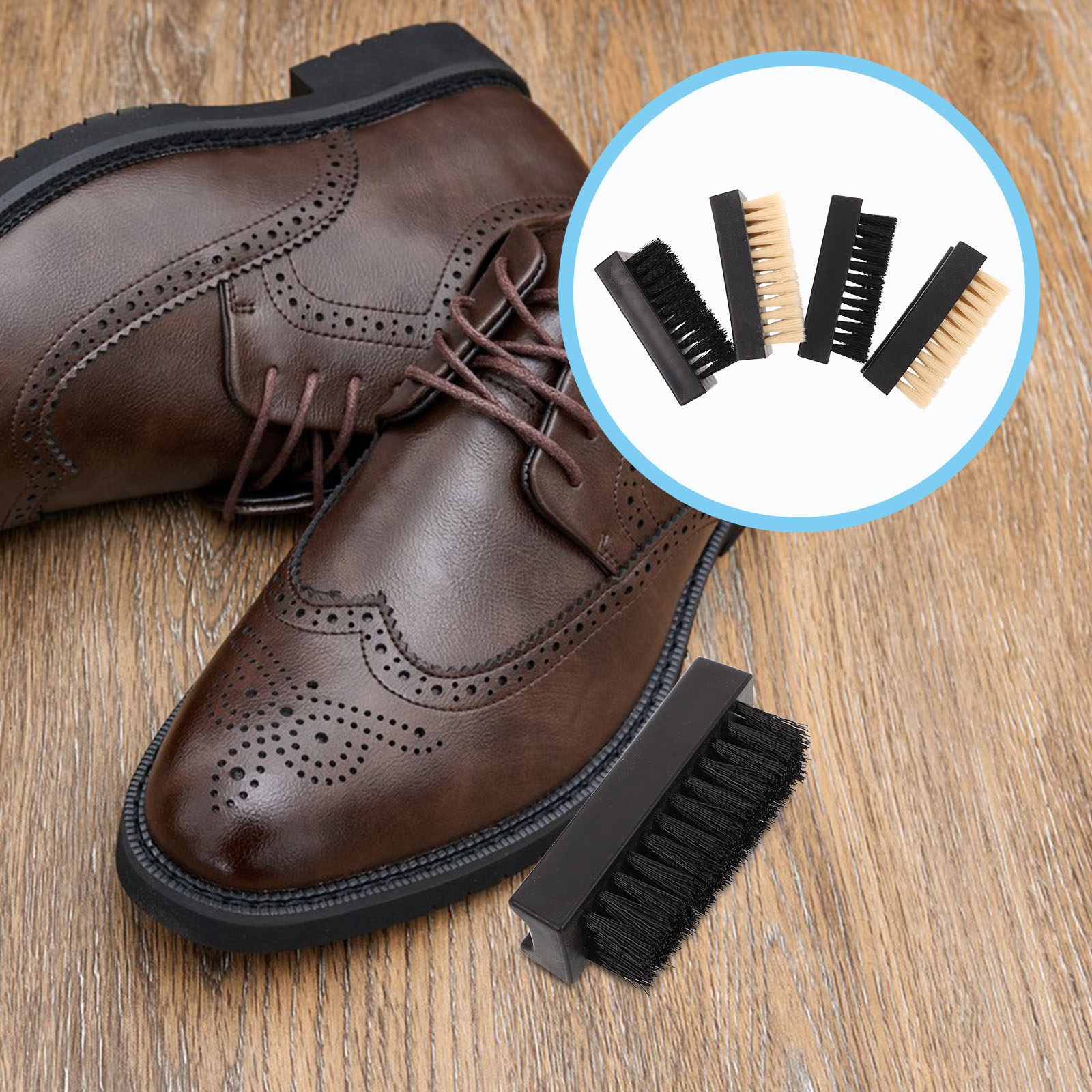 Sneaker Care Set - ชุดแปรงทำความสะอาดรองเท้าอเนกประสงค์ 4 ชิ้น ขนแปรงนุ่มและแข็ง สำหรับทำความสะอาดรองเท้าผ้าใบ รองเท้าบูท