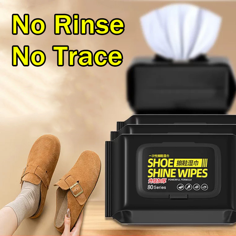 White Sneaker Care Kit - ผ้าเช็ดรองเท้าแบบใช้แล้วทิ้ง ประสิทธิภาพสูง สำหรับทำความสะอาดรองเท้าโดยไม่ต้องล้าง ผ้าเช็ดทำความสะอาดรองเท้าแบบพกพา สีขาว สำหรับรองเท้าผ้าใบ
