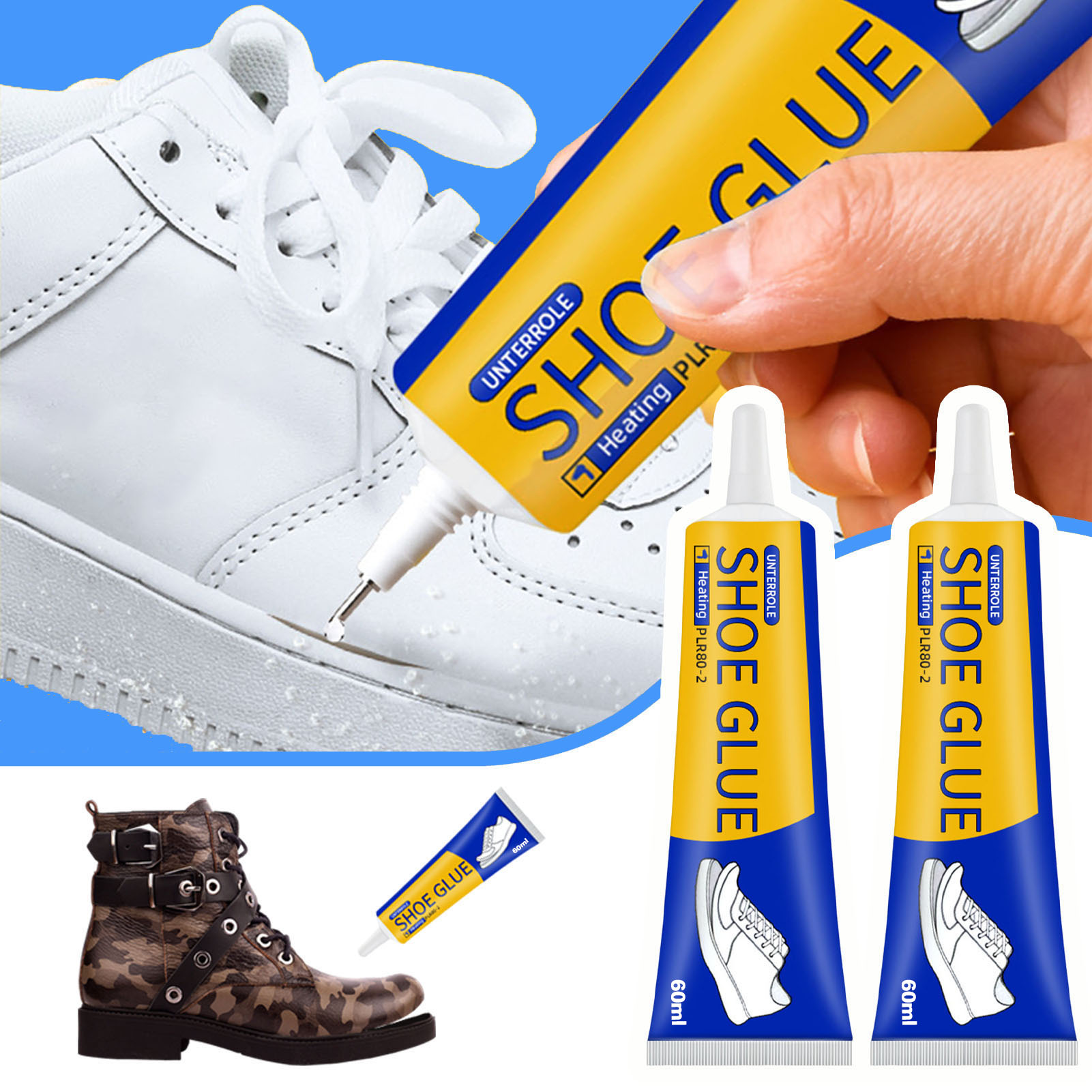 Sneaker Care - 1/2/3pcs 60ml Strong รองเท้ากาว DIY รองเท้ากาวเรซิ่นกันน้ํารองเท้าซ่อมกาวสําหรับรองเท้าผ้าใบ