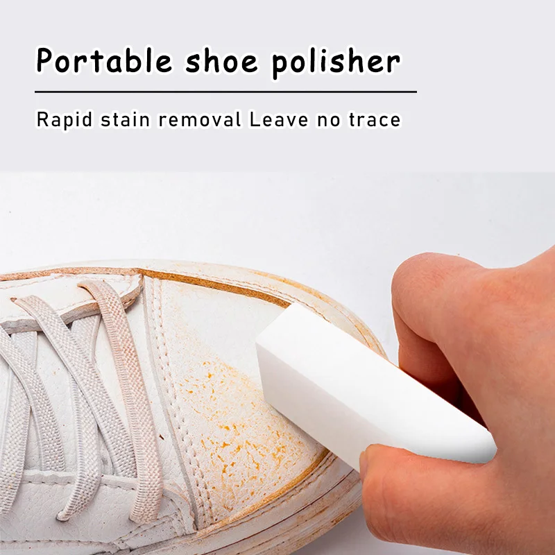 White Sneaker Care Kit - เครื่องขัดรองเท้าแบบพกพาเพื่อให้รองเท้าสีขาวเงางาม ขจัดคราบง่าย ใช้งานง่าย ยางลบขจัดคราบรองเท้าผ้าใบ