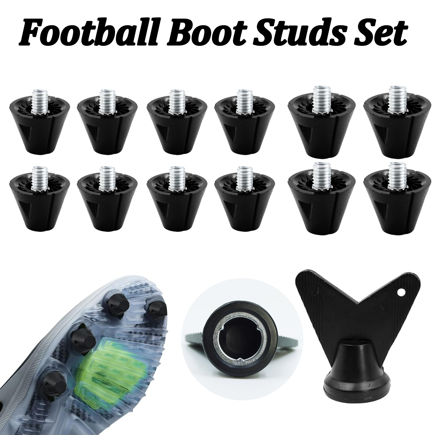 4/12PCS รองเท้าฟุตบอล Studs เป - Sneaker Care Set บทวิจารณ์และราคา