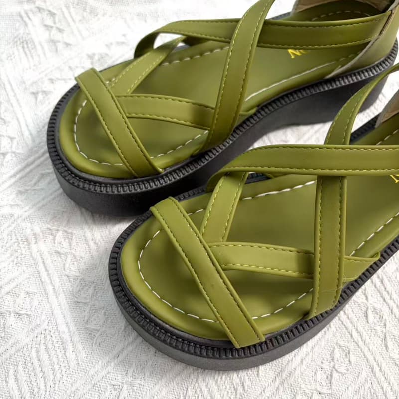 รองเท้าแตะรัดส้นแบบไขว้สำหรับผ - Insole Memory Foam บทวิจารณ์และราคา